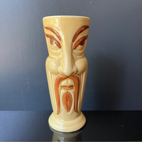 Vintage Tiki Mug Cocktail Glass Mr Fu Man  Chu Hawaiian Bar Drink Souvenir - Picture 1 of 9